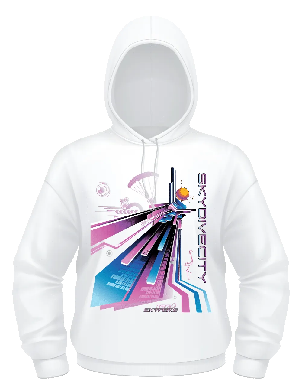 Skydiving Hoodie - Skydive City - Flamingo - Unisex Hooded Sweatshirt