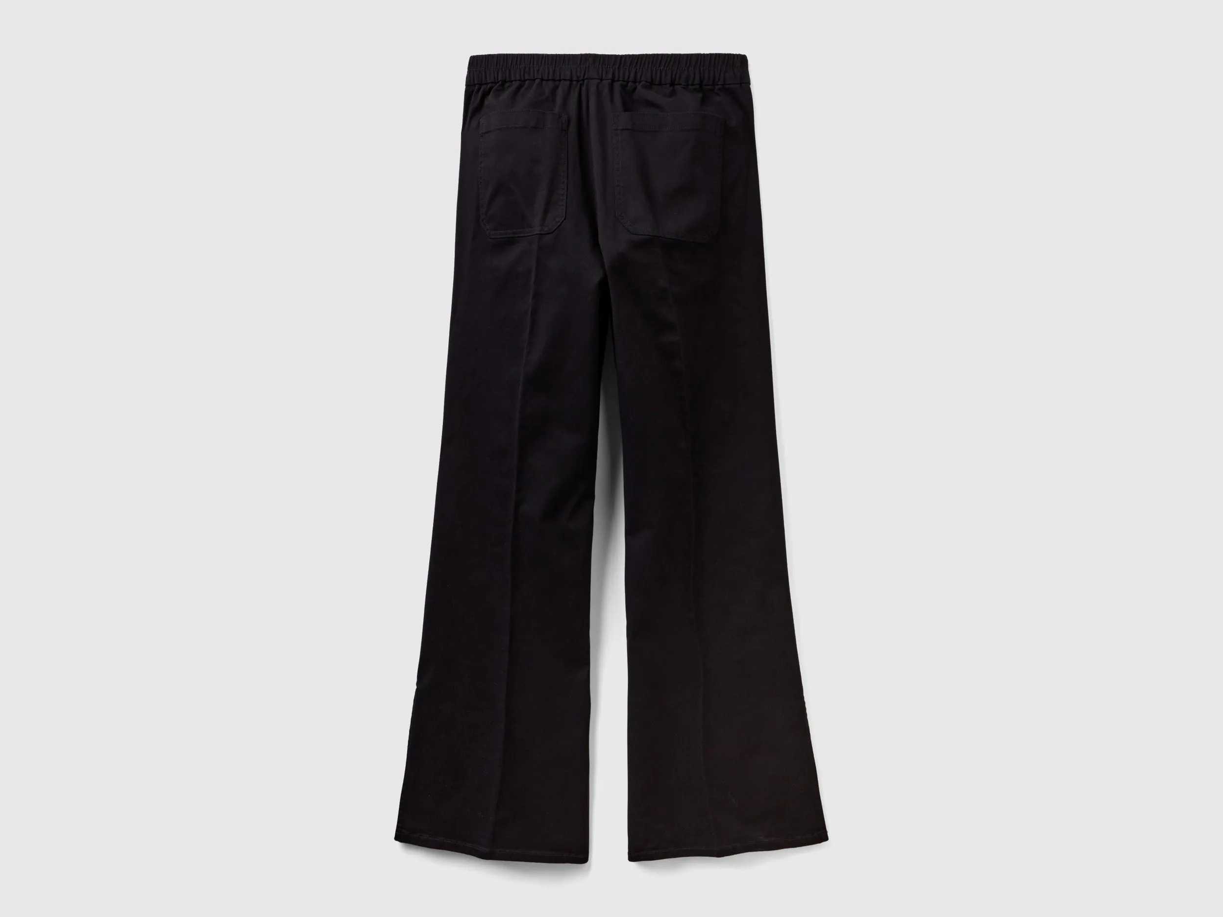 Solid Bootcut Flared Fit Trousers