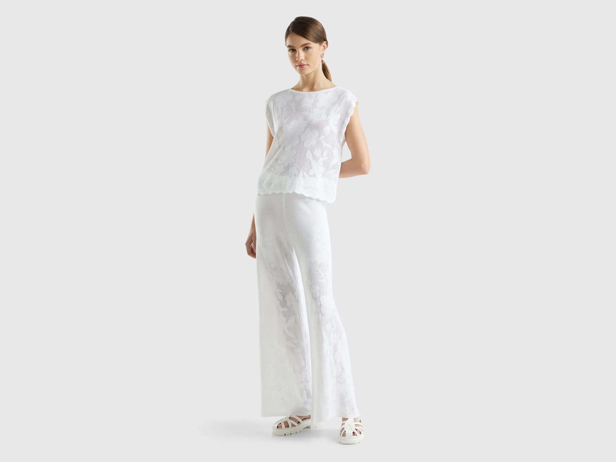 Solid Flared Fit Trousers