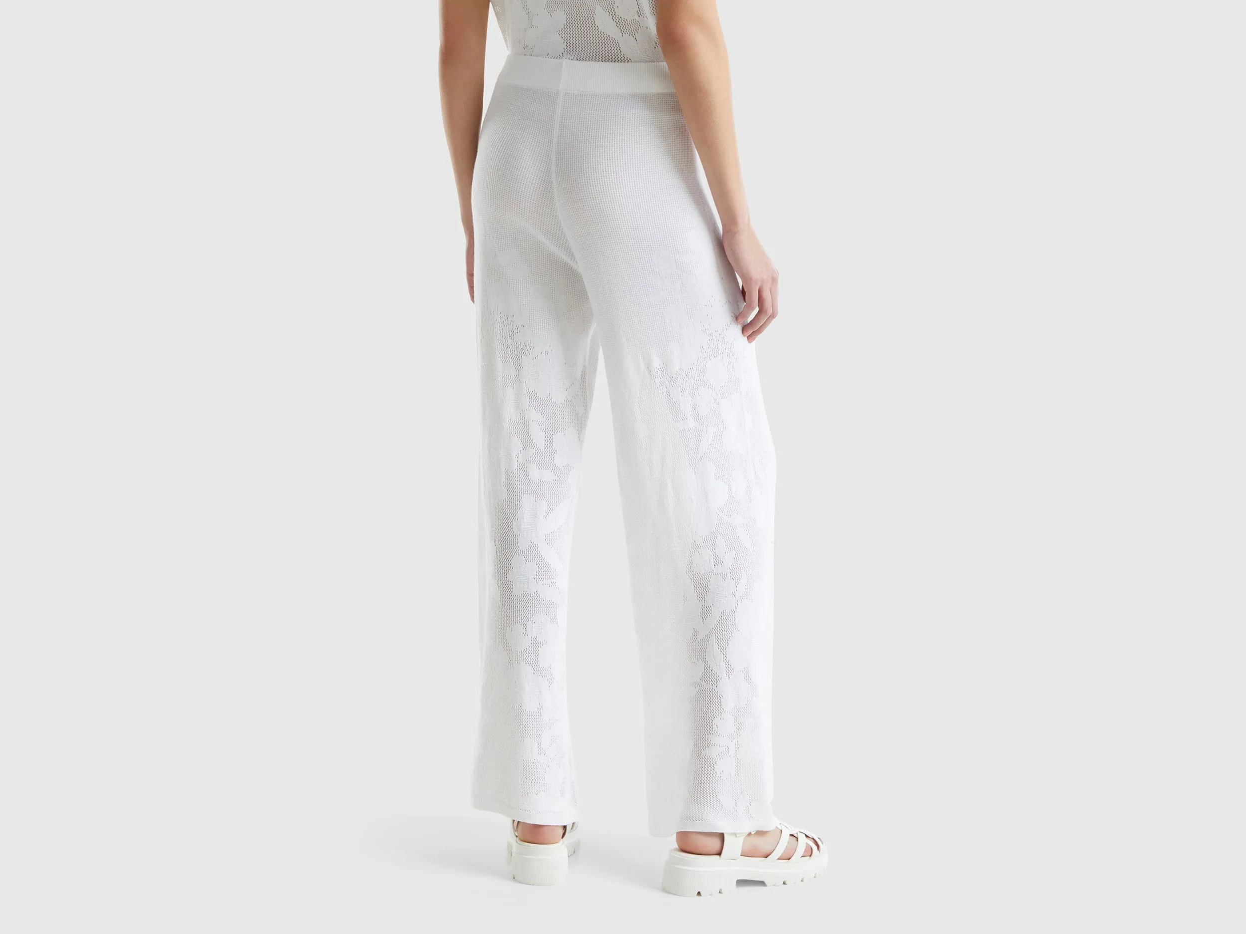 Solid Flared Fit Trousers
