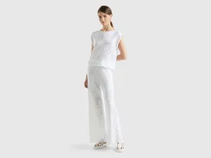 Solid Flared Fit Trousers