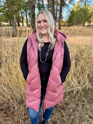 Tribal Long Puffer Vest FINAL SALE!