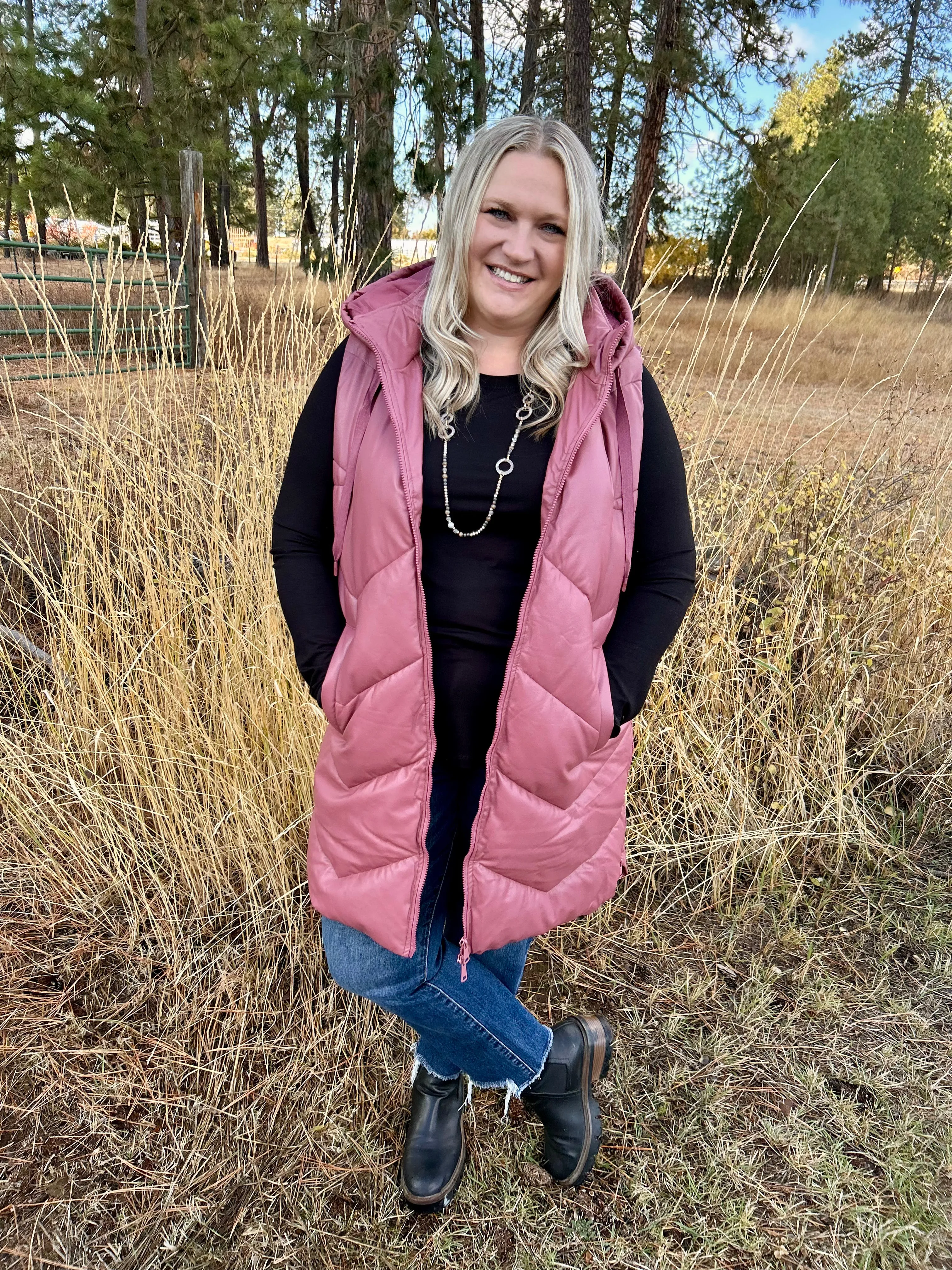 Tribal Long Puffer Vest FINAL SALE!