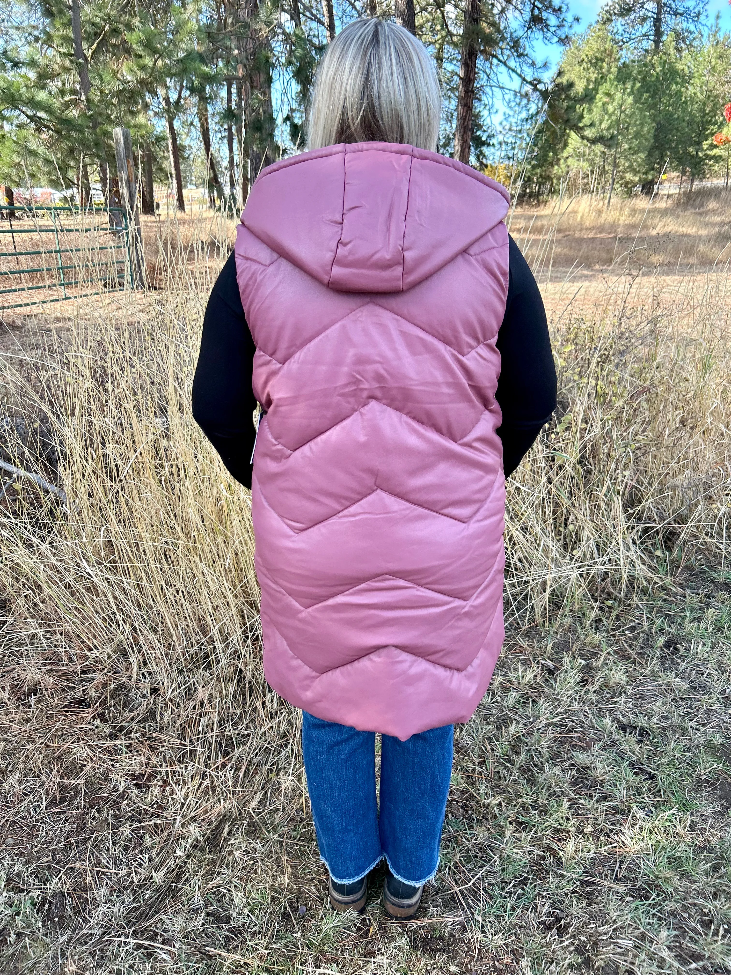 Tribal Long Puffer Vest FINAL SALE!