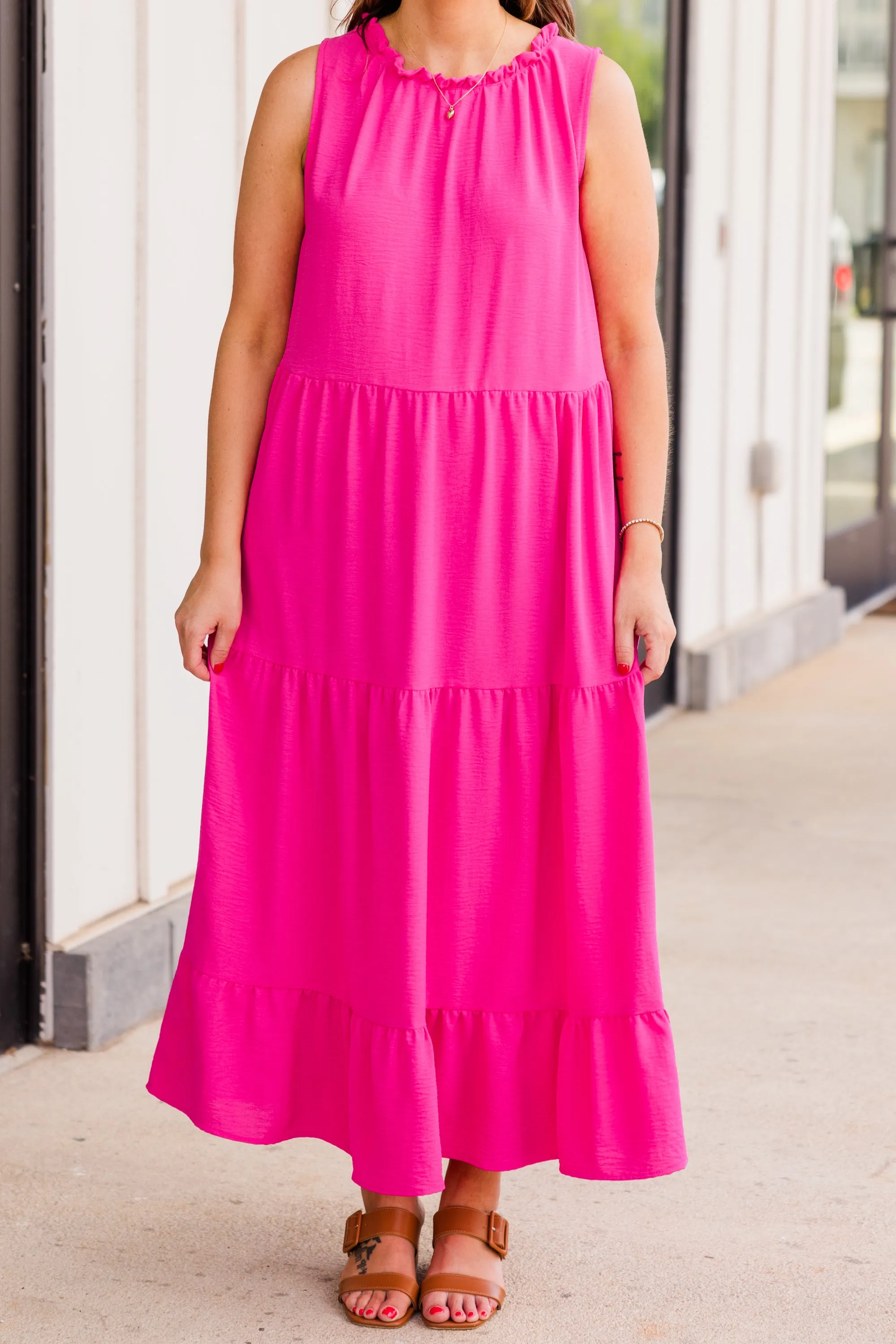 Weekend Wardrobe Maxi Dress, Ultra Hot Pink