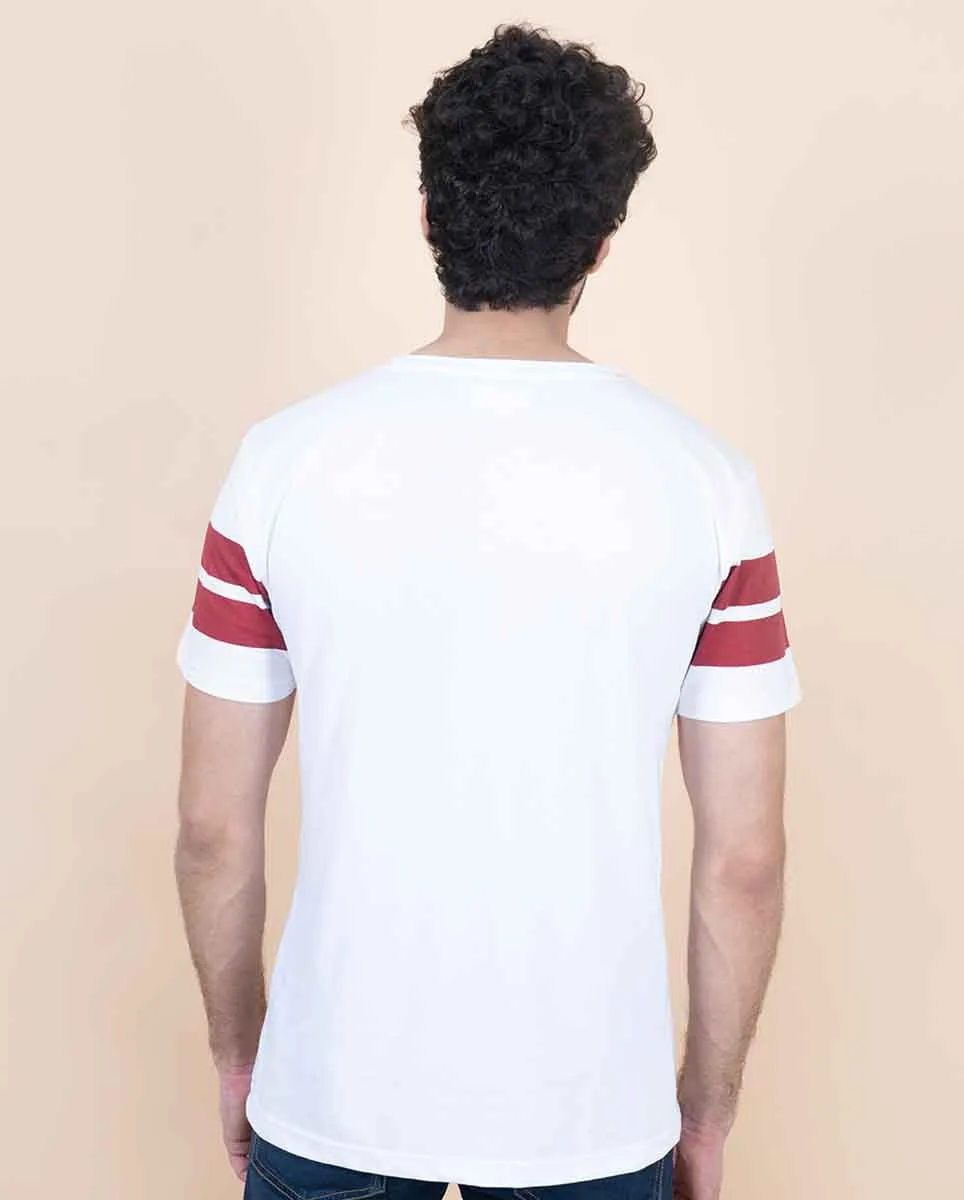White Double Stripe T-Shirt