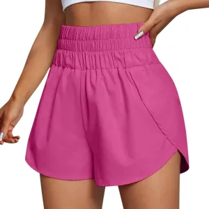 Women Casual Shorts High Waisted Drawstring Athletic Running Shorts with Pockets