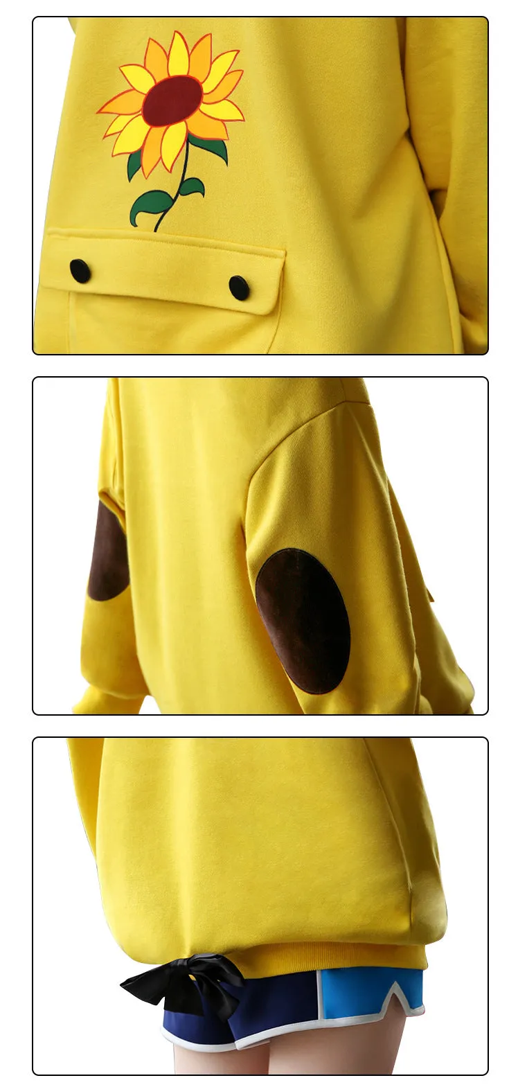Wonder Egg Priority Ohto Ai Hoodie Sunflower Sweatshirt Halloween Cosplay Costume