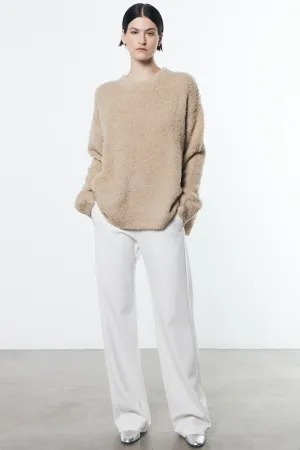 Wool Feather Oversized L/S Crew