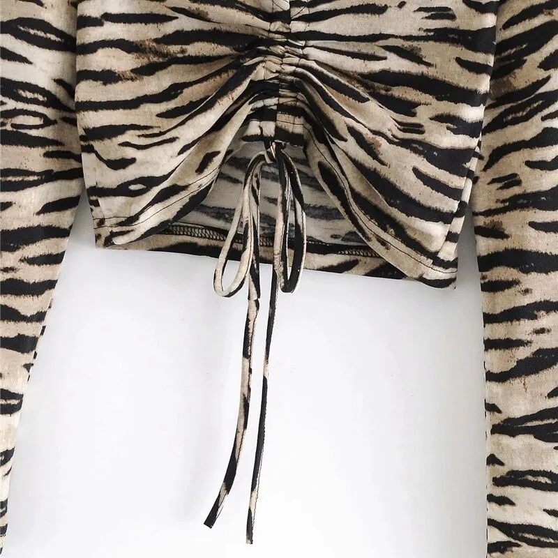 ZEBRA CROPPED BLOUSE